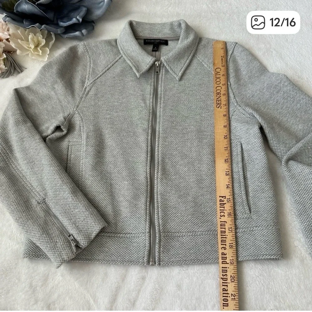 Banana Republic Factory Textured Knit Moto Jacket Small - Picture 5 of 10